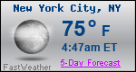 Weather Forecast for New York, NY