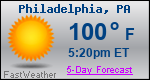 Weather Forecast for Philadelphia, PA