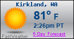 Weather Forecast for Kirkland, WA