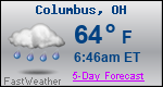 Weather Forecast for Columbus, OH
