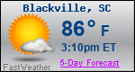 Weather Forecast for Blackville, SC