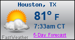 Weather Forecast for Houston, TX
