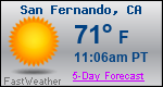 Weather Forecast for San Fernando, CA
