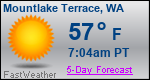 Weather Forecast for Mountlake Terrace, WA