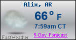 Weather Forecast for Alix, AR