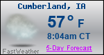 Weather Forecast for Cumberland, IA