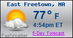 Weather Forecast for East Freetown, MA