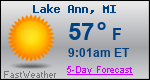 Weather Forecast for Lake Ann, MI