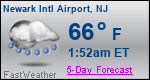 Weather Forecast for Newark International Airport, NJ