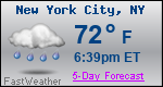 Weather Forecast for New York, NY