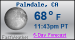 Weather Forecast for Palmdale, CA