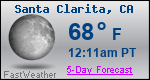 Weather Forecast for Santa Clarita, CA