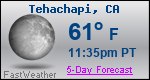 Weather Forecast for Tehachapi, CA