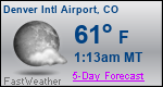 Weather Forecast for Denver International Airport, CO