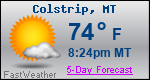 Weather Forecast for Colstrip, MT