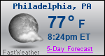 Weather Forecast for Philadelphia, PA