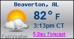 Weather Forecast for Beaverton, AL