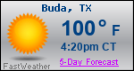 Weather Forecast for Buda, TX