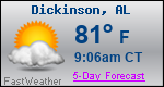 Weather Forecast for Dickinson, AL