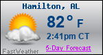 Weather Forecast for Hamilton, AL