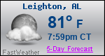 Weather Forecast for Leighton, AL