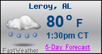 Weather Forecast for Leroy, AL