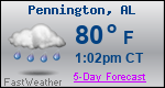 Weather Forecast for Pennington, AL