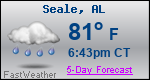 Weather Forecast for Seale, AL