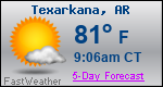 Weather Forecast for Texarkana, AR