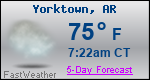 Weather Forecast for Yorktown, AR
