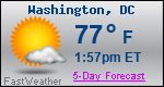 Weather Forecast for Washington, DC