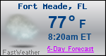 Weather Forecast for Fort Meade, FL