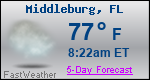 Weather Forecast for Middleburg, FL