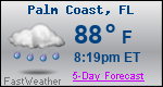Weather Forecast for Palm Coast, FL