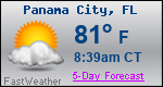 Weather Forecast for Panama City, FL