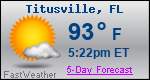 Weather Forecast for Titusville, FL