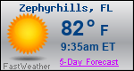 Weather Forecast for Zephyrhills, FL