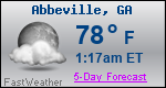 Weather Forecast for Abbeville, GA