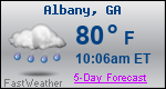 Weather Forecast for Albany, GA