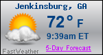 Weather Forecast for Jenkinsburg, GA