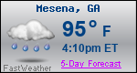 Weather Forecast for Mesena, GA