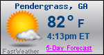 Weather Forecast for Pendergrass, GA