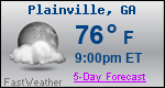 Weather Forecast for Plainville, GA