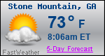 Weather Forecast for Stone Mountain, GA