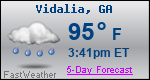 Weather Forecast for Vidalia, GA