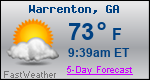Weather Forecast for Warrenton, GA