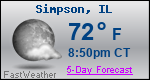 Weather Forecast for Simpson, IL