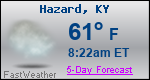 Weather Forecast for Hazard, KY