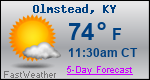 Weather Forecast for Olmstead, KY