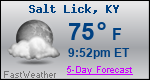 Weather Forecast for Salt Lick, KY